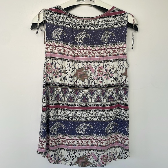 LOFT Purple and Pink Sleeveless Tank Top Medium - Picture 7 of 15